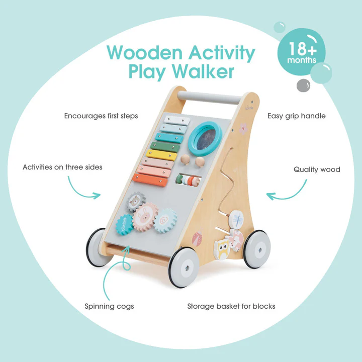 (PRE-ORDER) Bubble Wooden Activity Play Walker  | Play & Activity Essentials