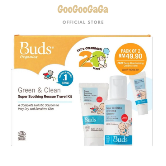 BUDS ORGANIC Super Soothing Rescue Travel Kit | Baby Skincare