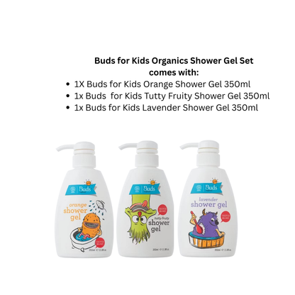 BUDS ORGANIC Buds For Kids Organic Shower Gel Set | Baby Skincare