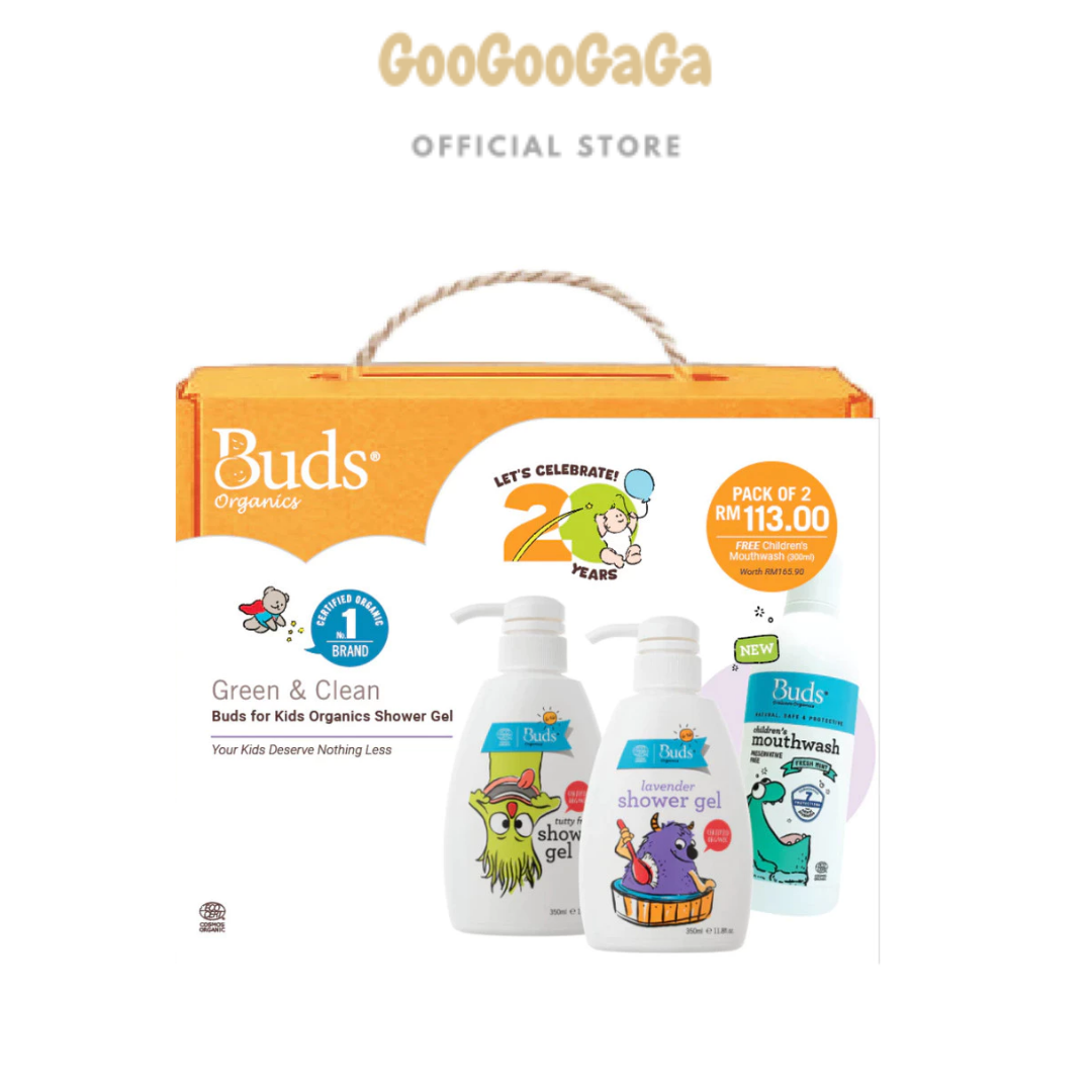 BUDS ORGANIC Buds For Kids Organic Shower Gel Dual Pack| Baby Skincare
