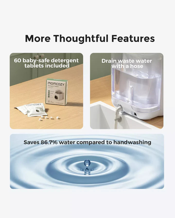 MOMCOZY KleanPal Pro Baby Bottle Washer and Sterilizer | Baby Steriliser & Warmer