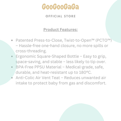 HEGEN PCTO™240ml/8oz Feeding Bottle PPSU (Baby Milk Bottle)| Baby Feeding