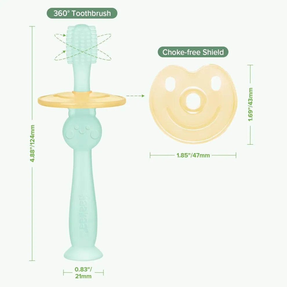Haakaa 360° Silicone Toothbrush (6 months+) | Baby Skincare