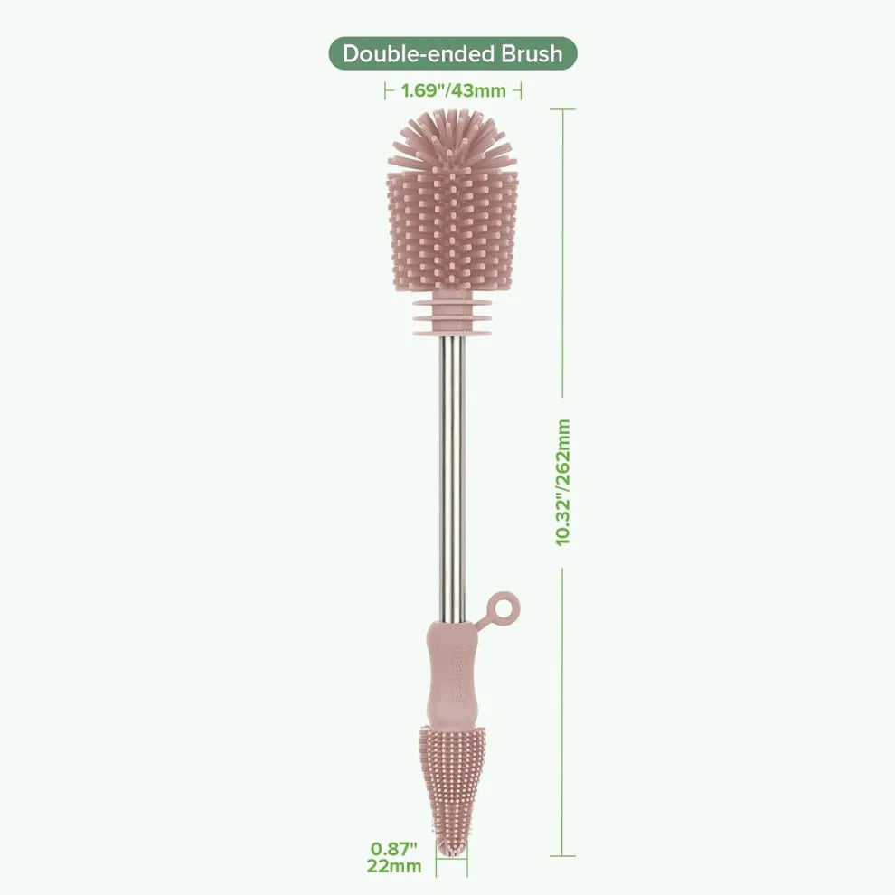 Haakaa Double-Ended Silicone Cleaning Brush | Baby Feeding Essential