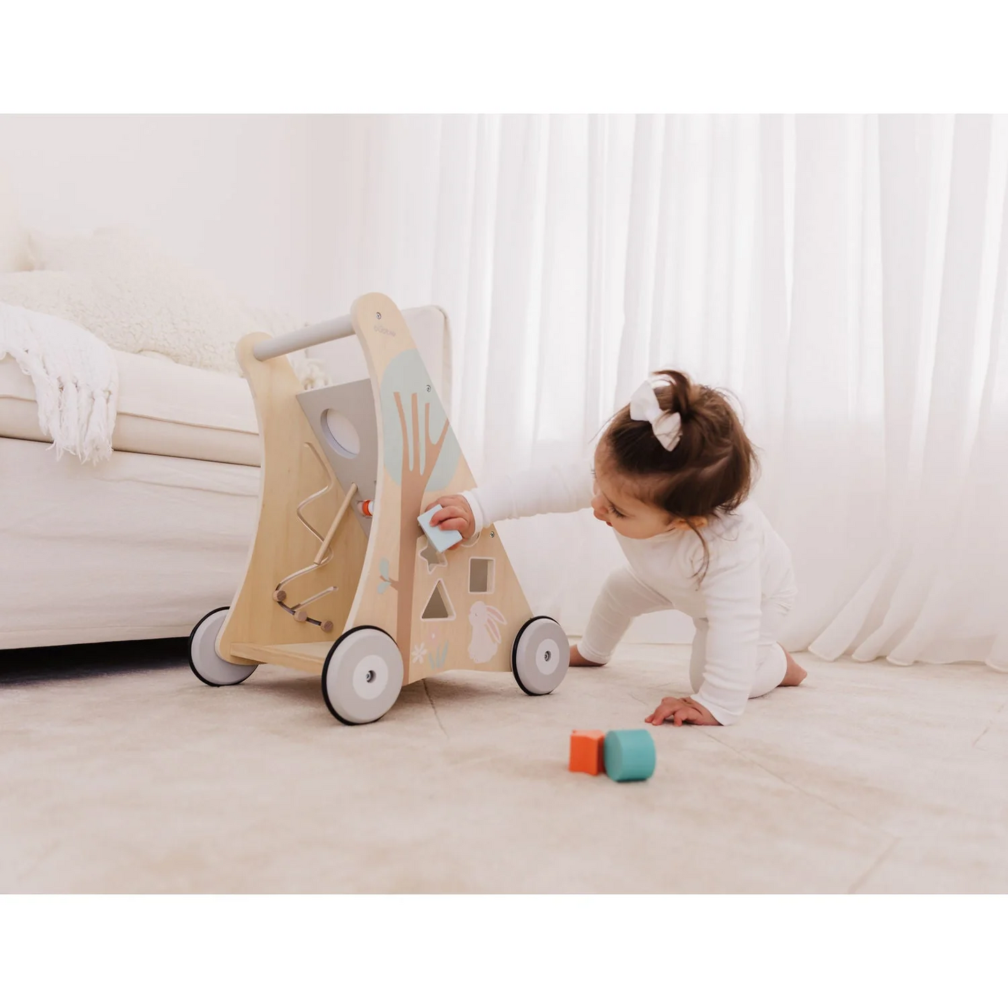 (PRE-ORDER) Bubble Wooden Activity Play Walker  | Play & Activity Essentials