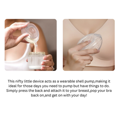 HAAKAA Shell Wearable Silicone Pump -75ml (Breast pump, Milk Collector)| Breastfeeding