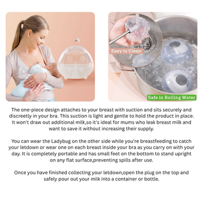 HAAKAA Ladybug Silicone Breast Milk Collector 40ml/75ml (Breast pump)| Breastfeeding