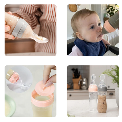 HAAKAA Silicone Baby Food Dispensing Spoon (120ml)| Feeding Essentials