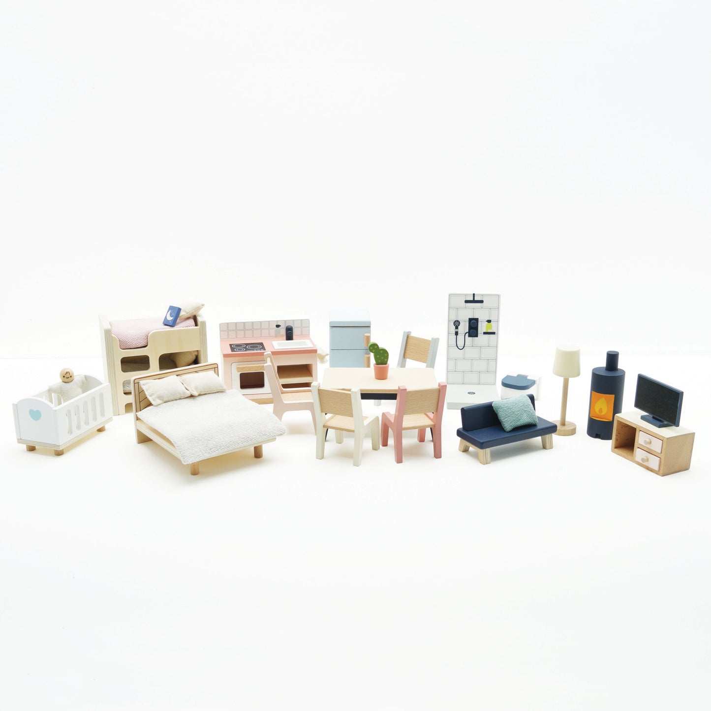 [Pre-Order] Le Toy Van Complete Dolls House Furniture Set - 35 Pieces | Wooden Toy