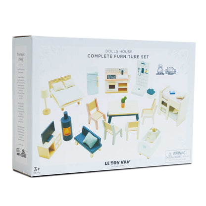 [Pre-Order] Le Toy Van Complete Dolls House Furniture Set - 35 Pieces | Wooden Toy