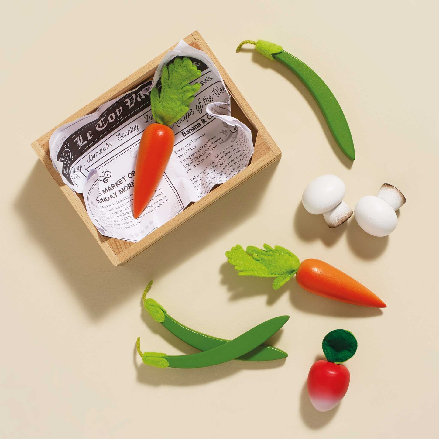 [Pre-Order] Le Toy Van Wooden Market Crate - Harvest Vegetables | Wooden Toy