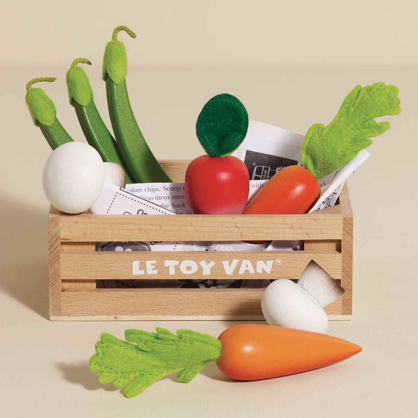 [Pre-Order] Le Toy Van Wooden Market Crate - Harvest Vegetables | Wooden Toy