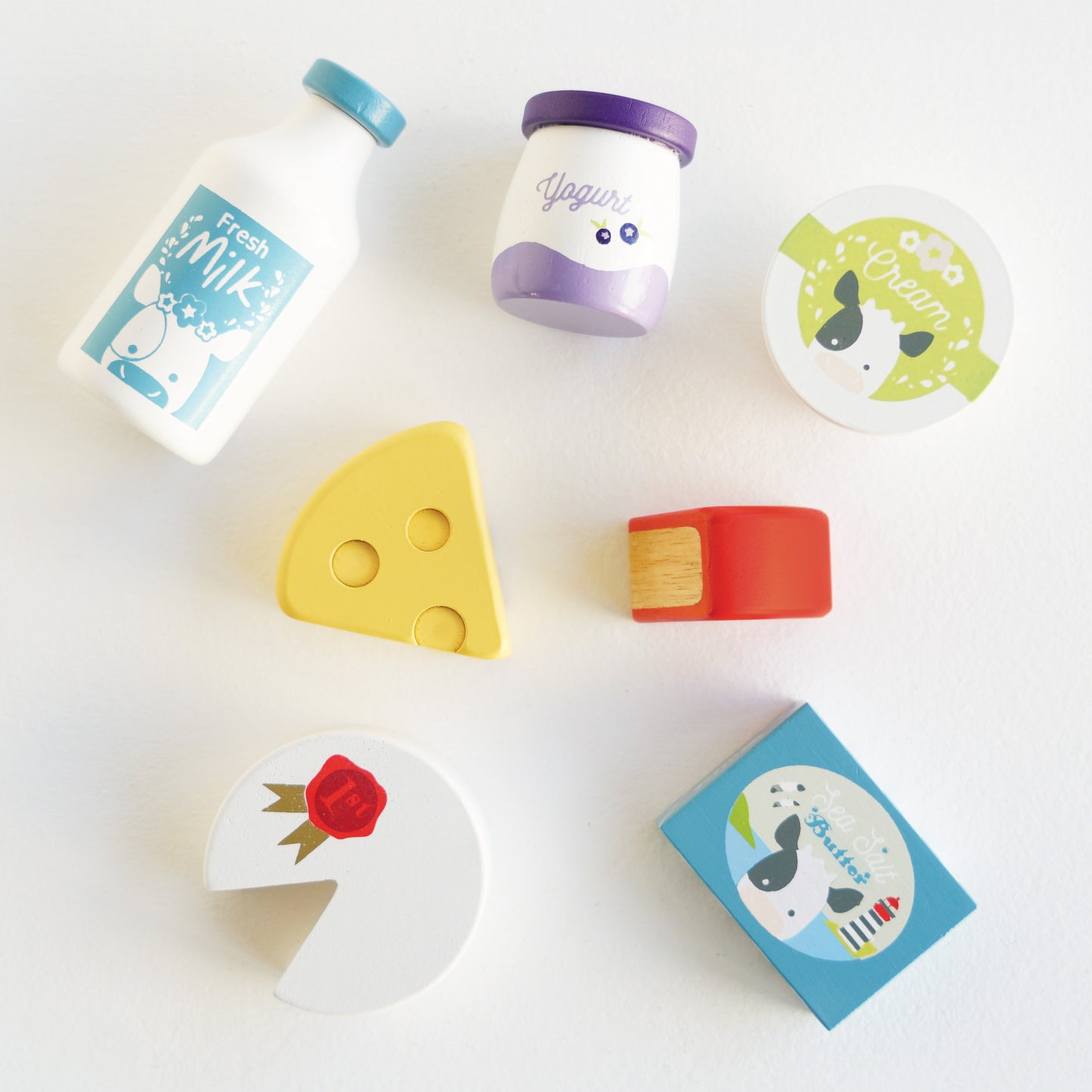 [Pre-Order] Le Toy Van Wooden Market Crate - Cheese & Dairy | Wooden Toy
