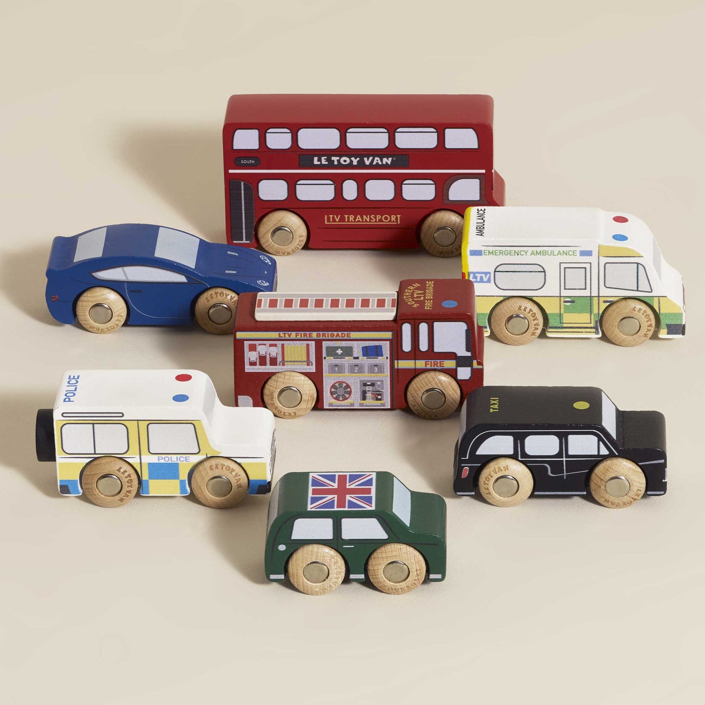 [Pre-Order] Le Toy Van London Toy Car Set | Wooden Toy