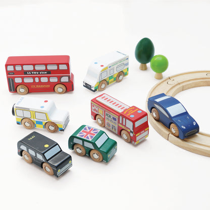 [Pre-Order] Le Toy Van London Toy Car Set | Wooden Toy