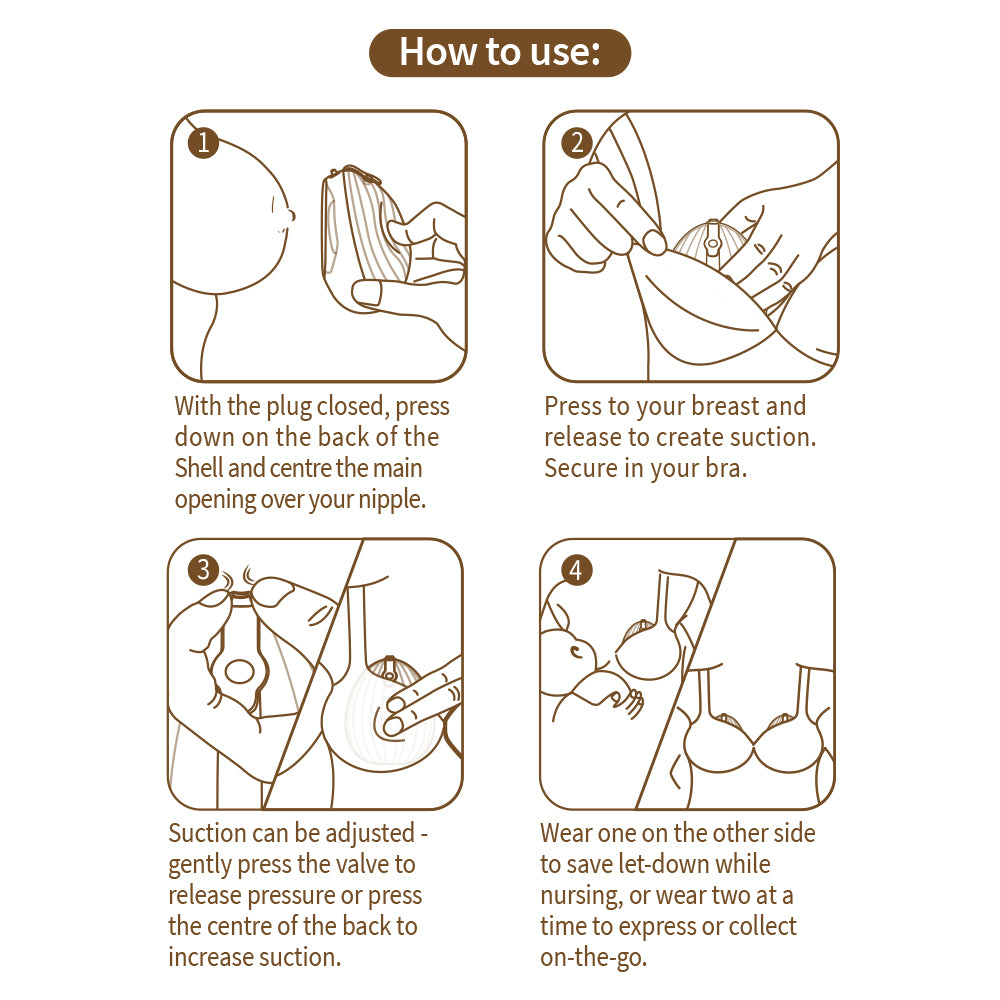 HAAKAA Shell Wearable Silicone Pump -75ml (Breast pump, Milk Collector)| Breastfeeding