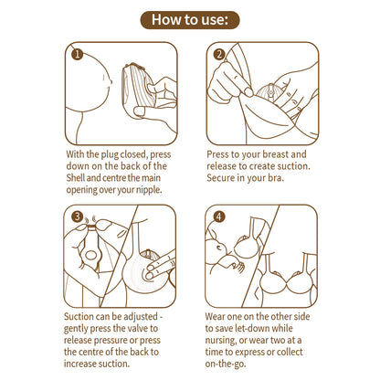 HAAKAA Shell Wearable Silicone Pump -75ml (Breast pump, Milk Collector)| Breastfeeding