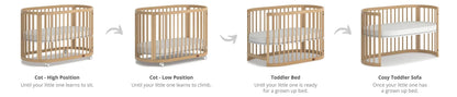 BOORI Oasis Oval Cot (Baby Cot/ Bedding) | Baby Gear