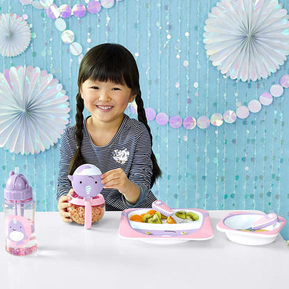 SKIP HOP Zoo Utensils Fork & Spoon (Solid Tools) | Feeding Essentials