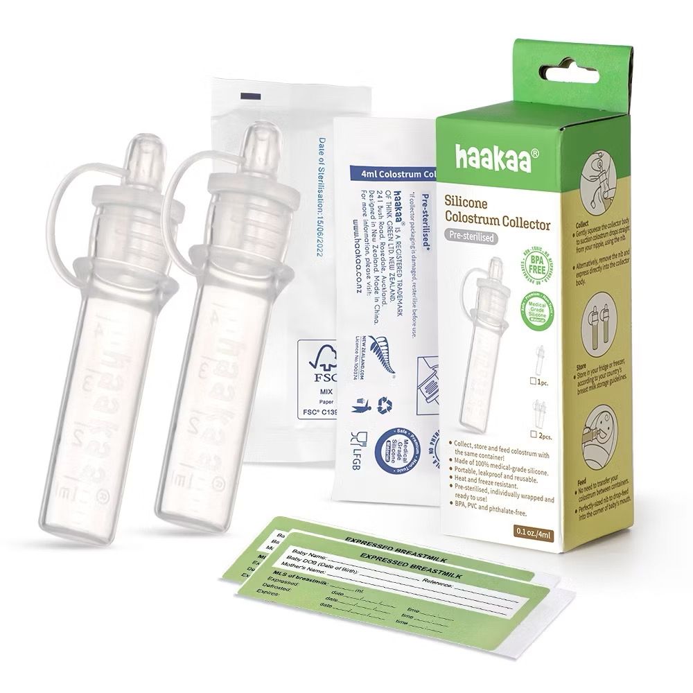HAAKAA Silicone Colostrum Collector Set (4ml) | Breastfeeding