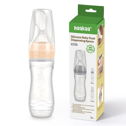 HAAKAA Silicone Baby Food Dispensing Spoon (120ml)| Feeding Essentials