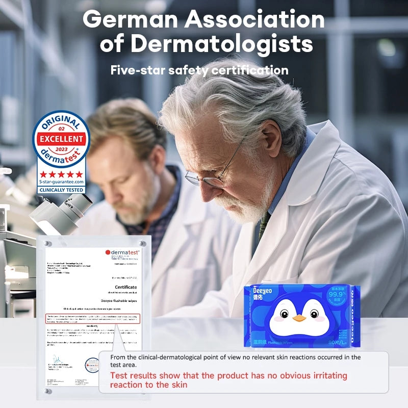 DEEYEO Flushable Wet Toilet Tissues (80 Sheets) | Personal Care