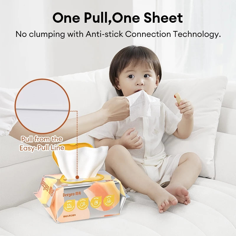 DEEYEO Baby Hand & Mouth Wet Wipes (Wet Tissues) | Cleaning & Sanitiser