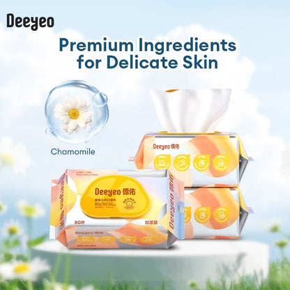 DEEYEO Baby Hand & Mouth Wet Wipes (Wet Tissues) | Cleaning & Sanitiser