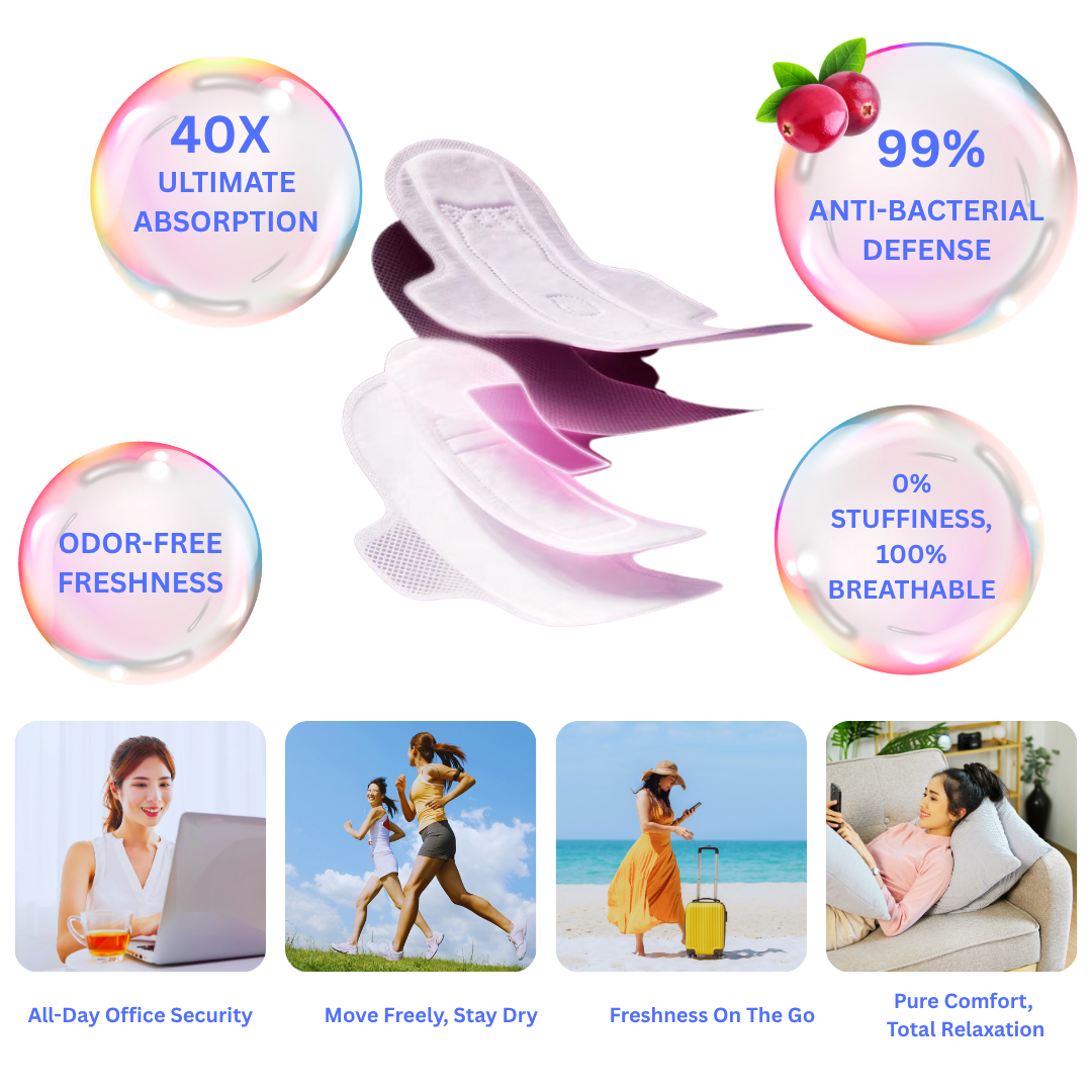 DEEYEO Cranberry Sanitary Pads (design for sports) | Personal Care